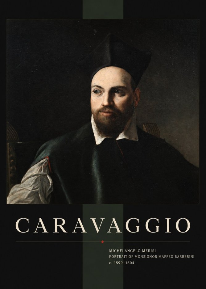 Michelangelo Merisi da Caravaggio Portrait of Monsignor Maffeo Barberini No4 - Juliste