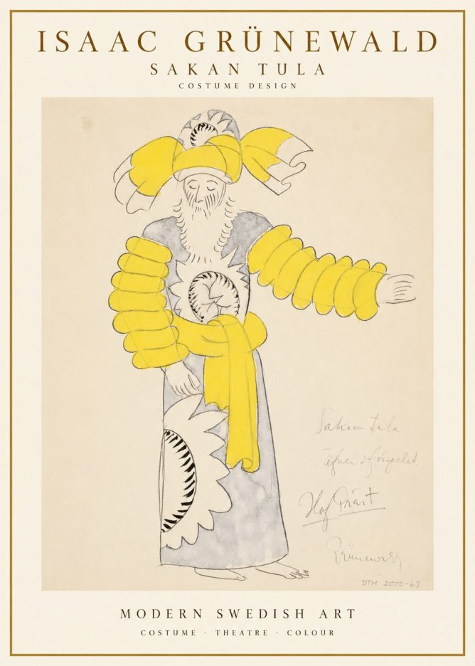 Isaac Grünewald Sakan Tula - Costume Design No1 - Juliste