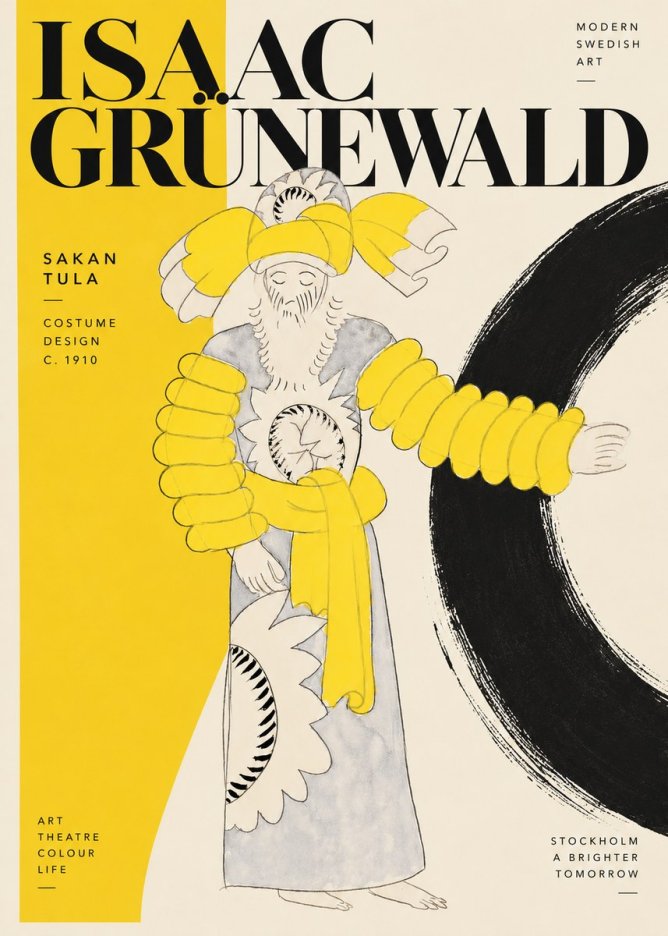 Isaac Grünewald Sakan Tula - Costume Design No5 - Juliste