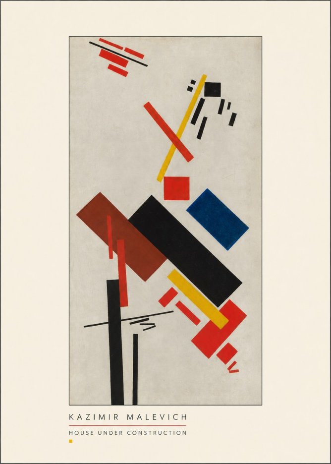Kazimir Malevich House Under Construction No3 - Juliste