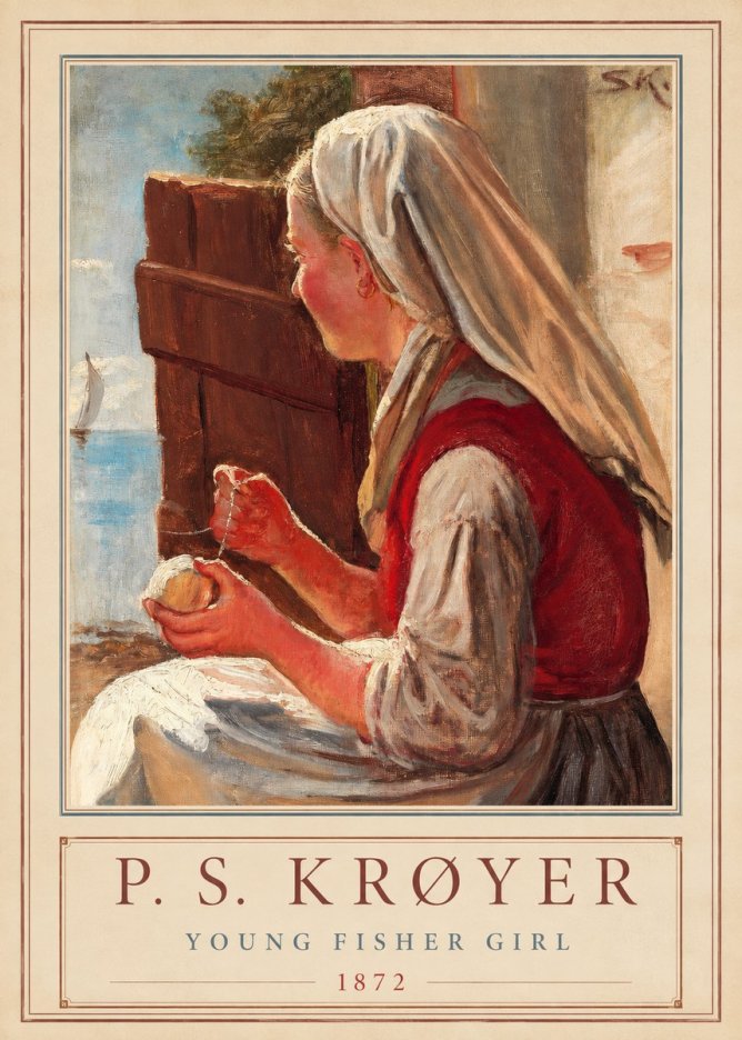 P.S. Krøyer Young Fisher Girl No1 - Juliste