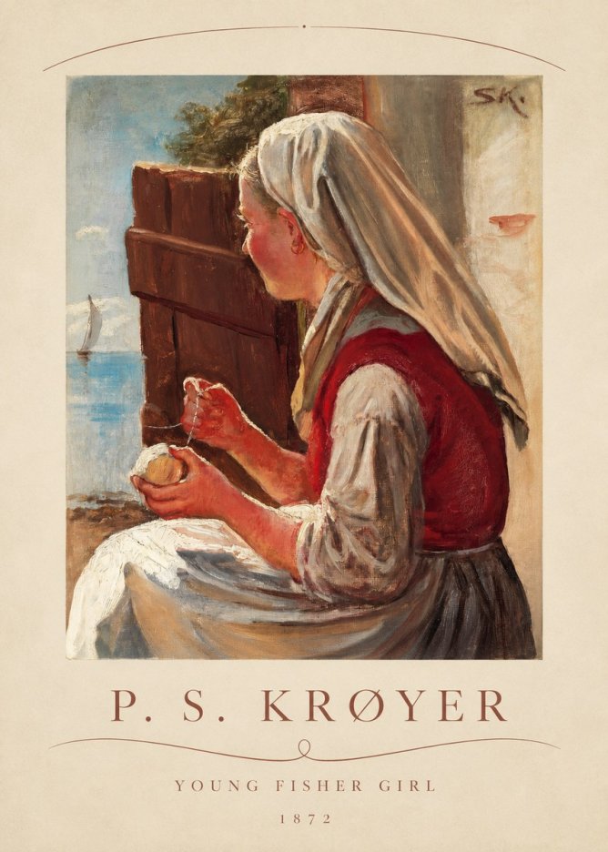 P.S. Krøyer Young Fisher Girl No3 - Juliste