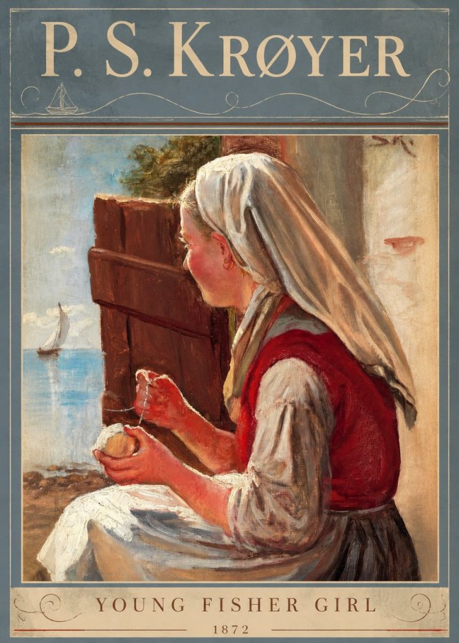 P.S. Krøyer Young Fisher Girl No6 - Juliste