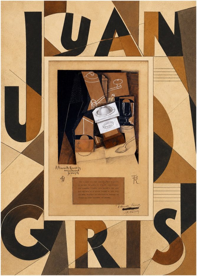Juan Gris Still Life with Coffee Grinder II No5 - Juliste