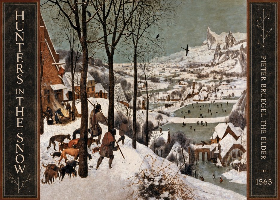 Pieter Bruegel Hunters in the Snow No4 - Juliste