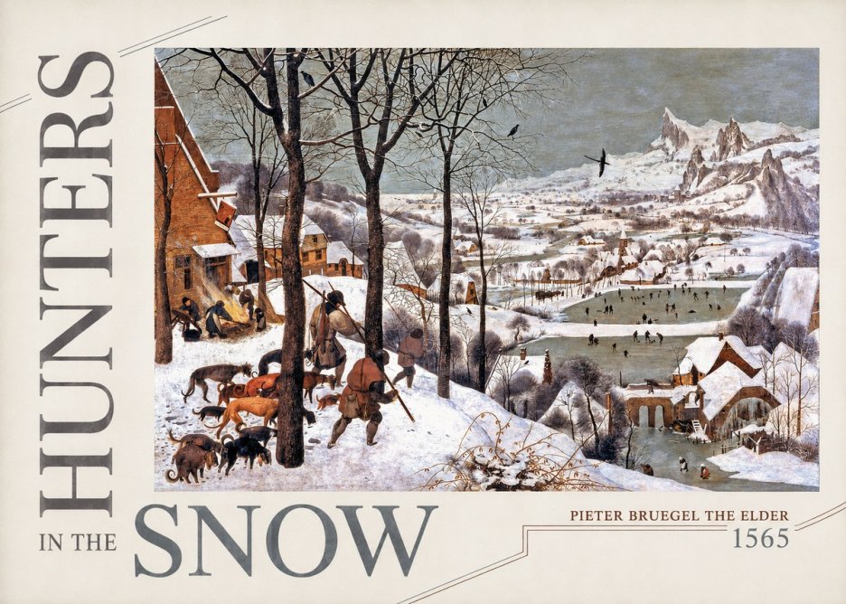 Pieter Bruegel Hunters in the Snow No5 - Juliste