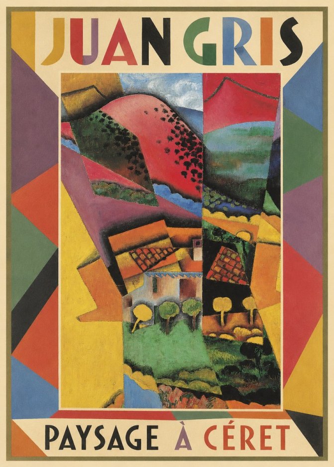 Juan Gris Paysage À Céret No1 - Juliste