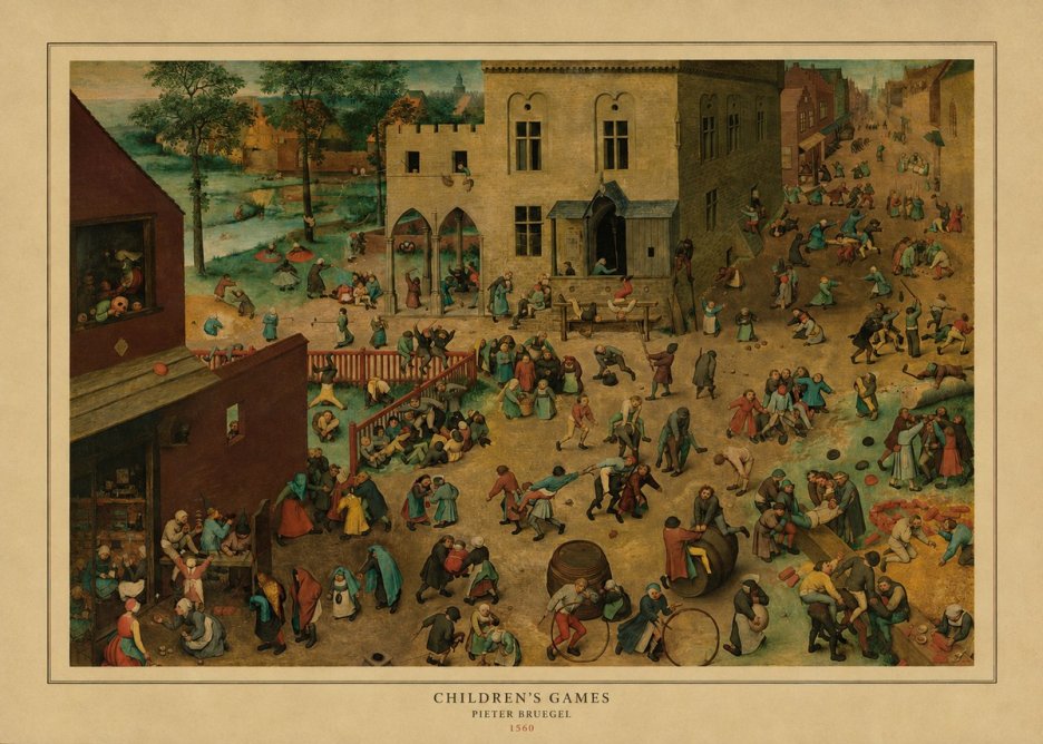Pieter Bruegel Children's Games IV No4 - Juliste