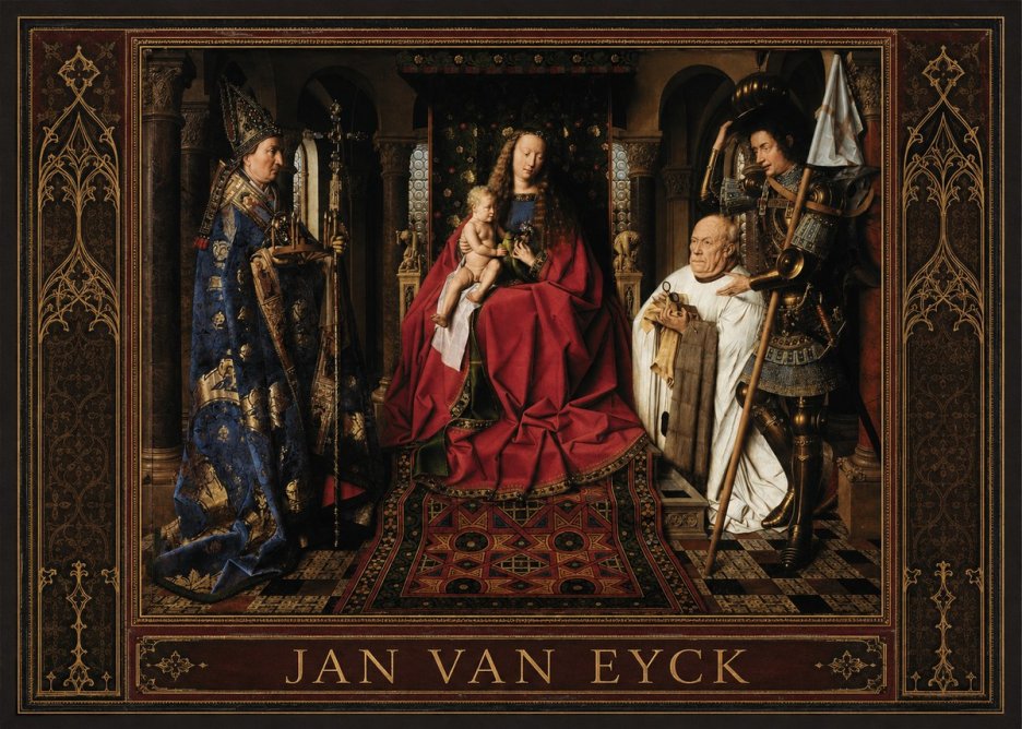Jan van Eyck The Virgin and Child with Canon Van Der Paele No1 - Juliste