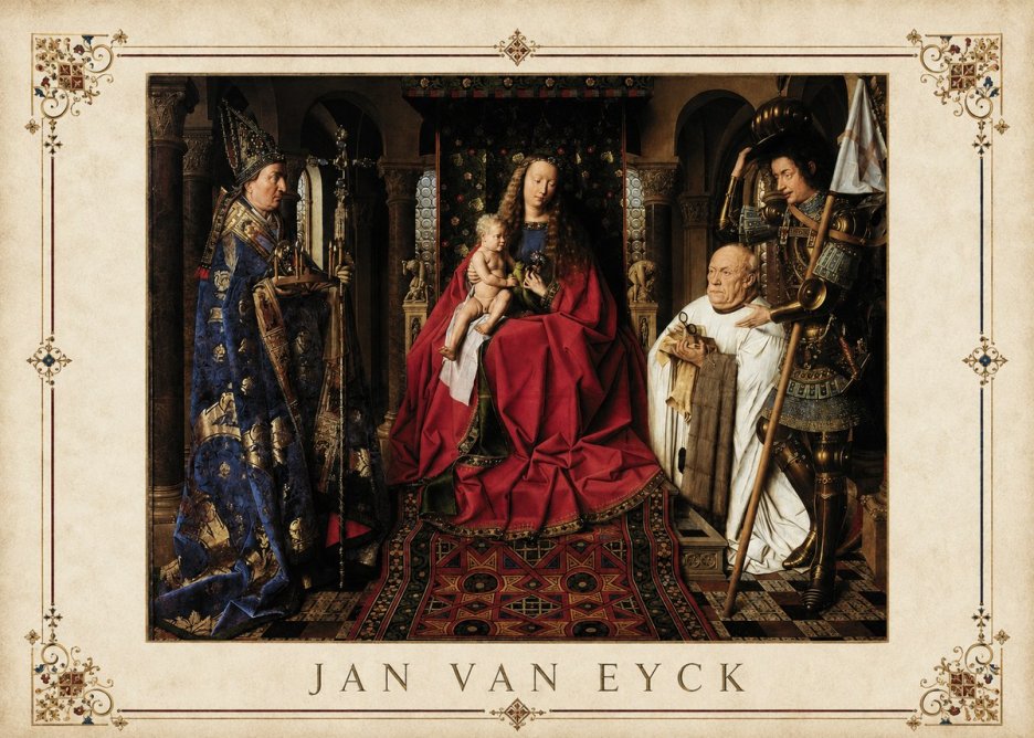 Jan van Eyck The Virgin and Child with Canon Van Der Paele No3 - Juliste