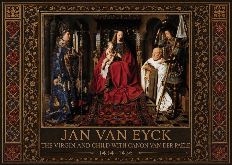 Jan van Eyck The Virgin and Child with Canon Van Der Paele No5 - Juliste