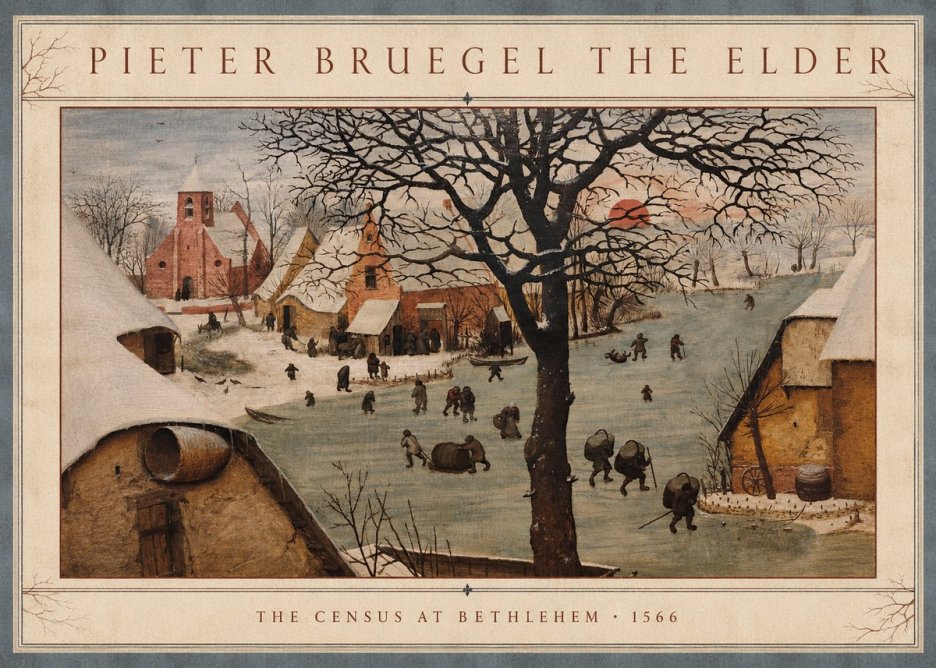 Pieter Bruegel The Census at Bethlehem V No3 - Juliste