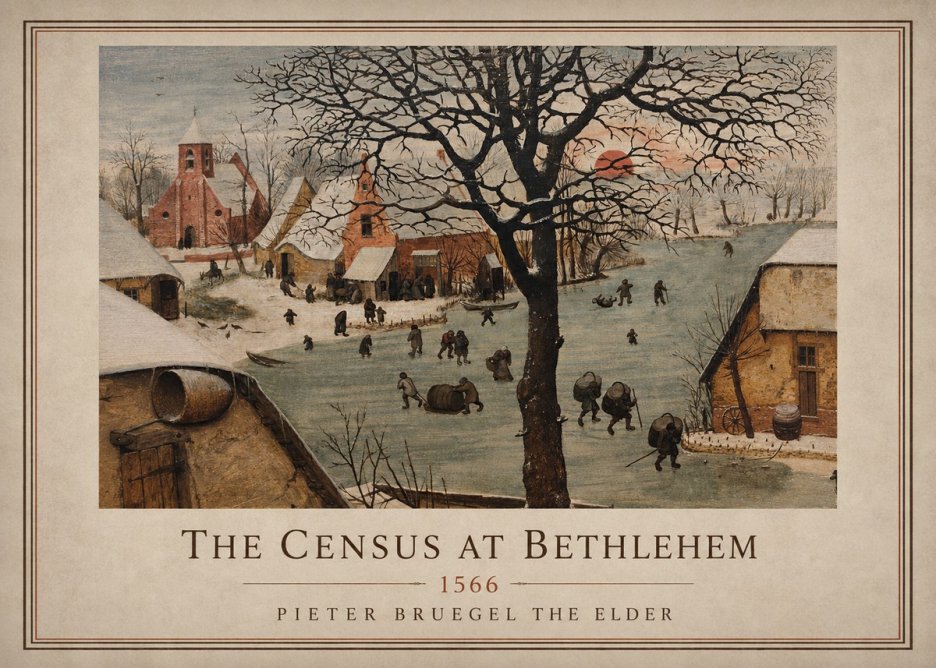 Pieter Bruegel The Census at Bethlehem V No4 - Juliste