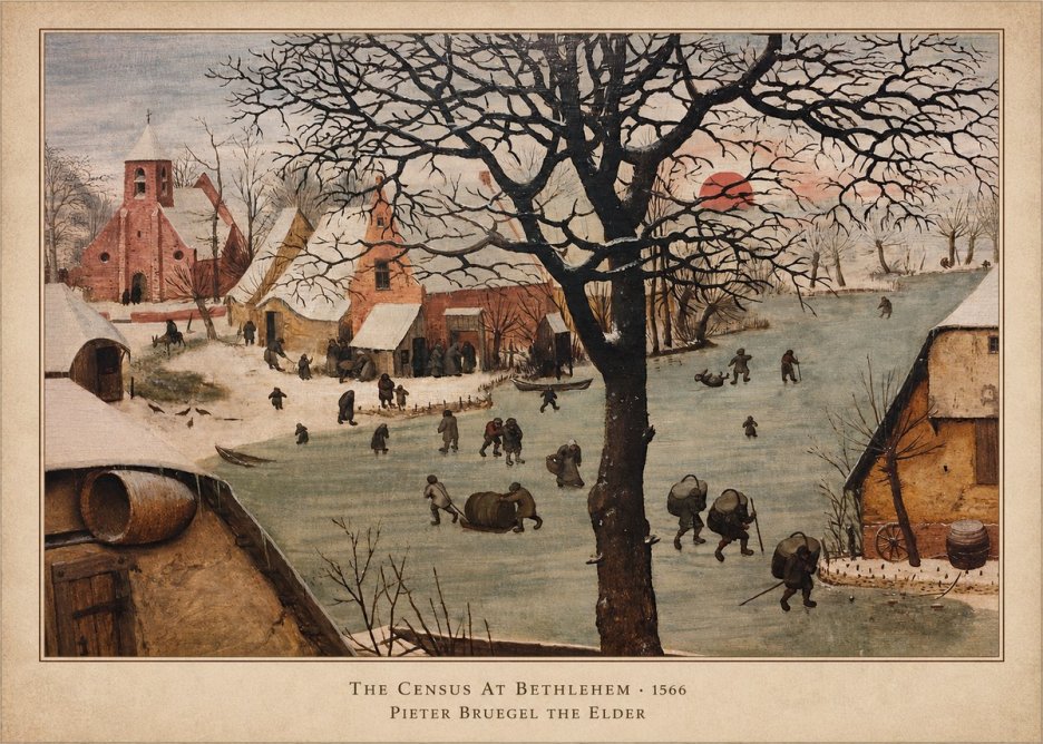 Pieter Bruegel The Census at Bethlehem V No6 - Juliste