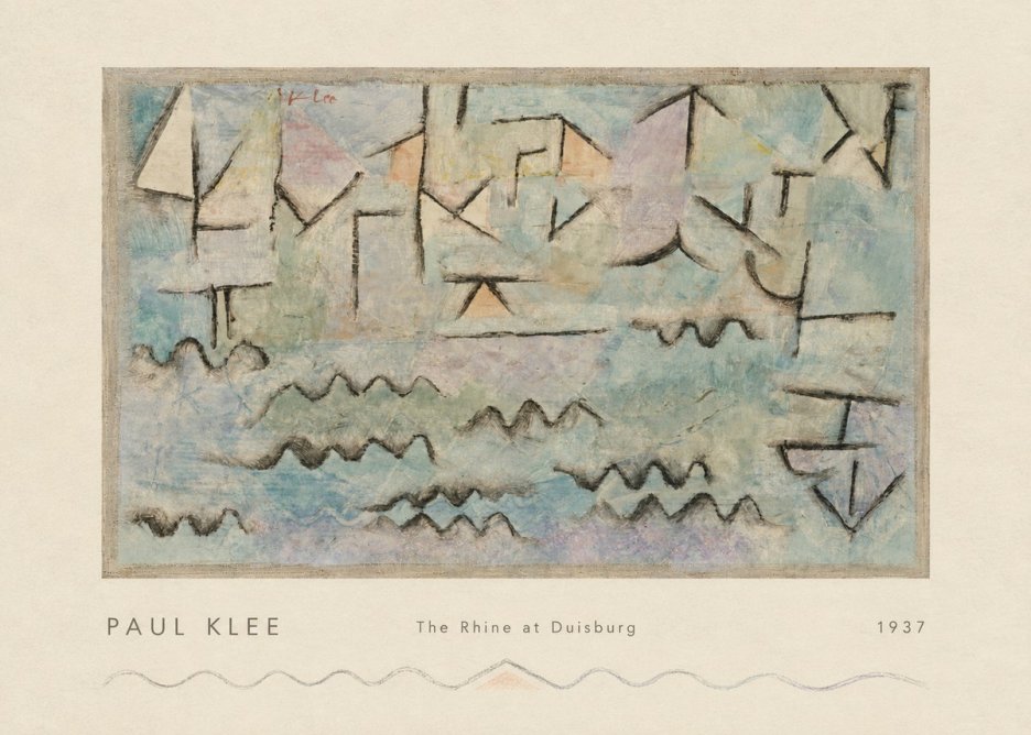 Paul Klee The Rhine at Duisburg No4 - Juliste