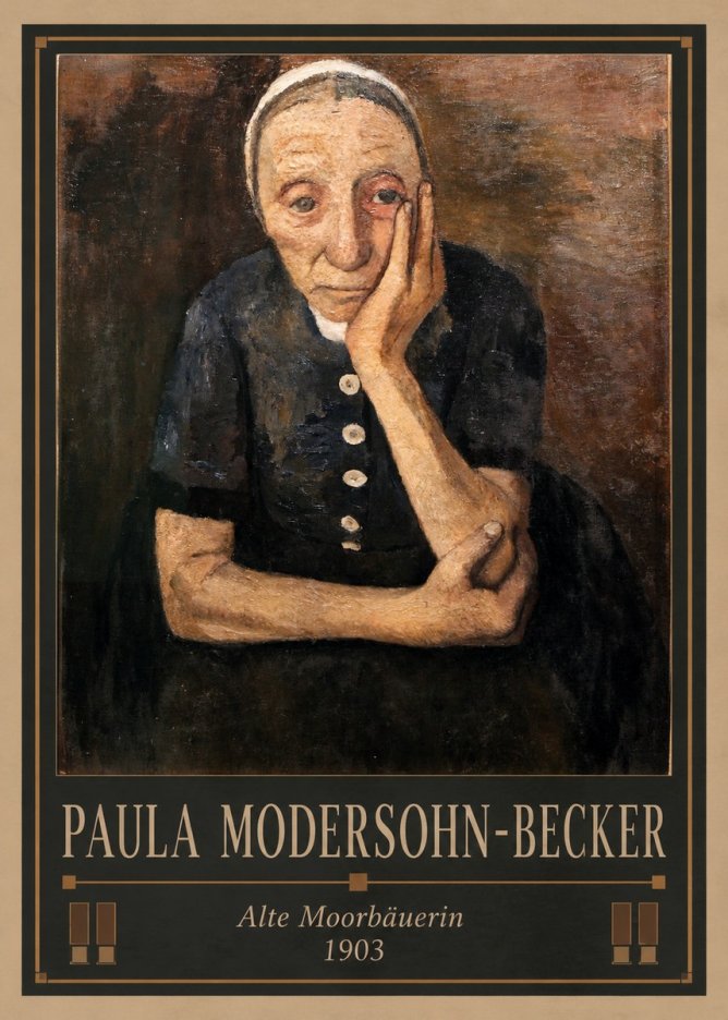 Paula Modersohn-Becker Alte Moorbäuerin No1 - Juliste