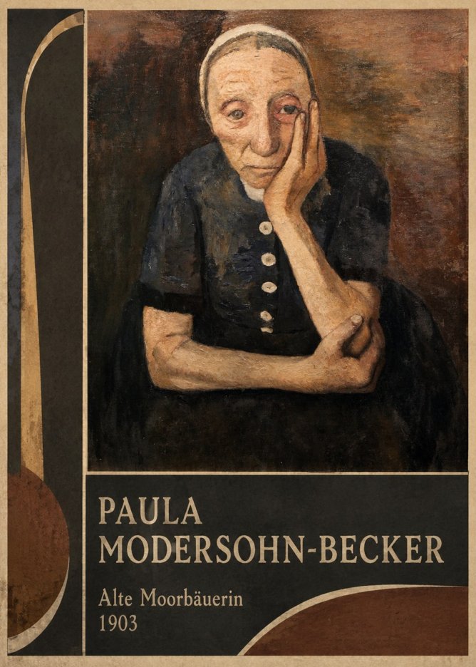 Paula Modersohn-Becker Alte Moorbäuerin No2 - Juliste