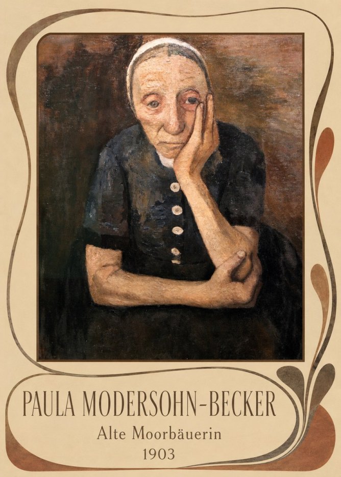 Paula Modersohn-Becker Alte Moorbäuerin No5 - Juliste