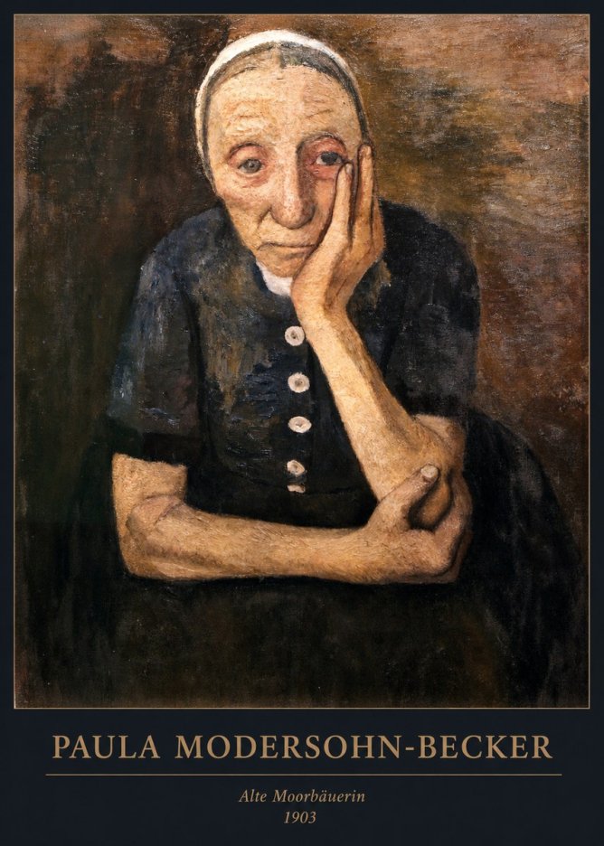 Paula Modersohn-Becker Alte Moorbäuerin No6 - Juliste
