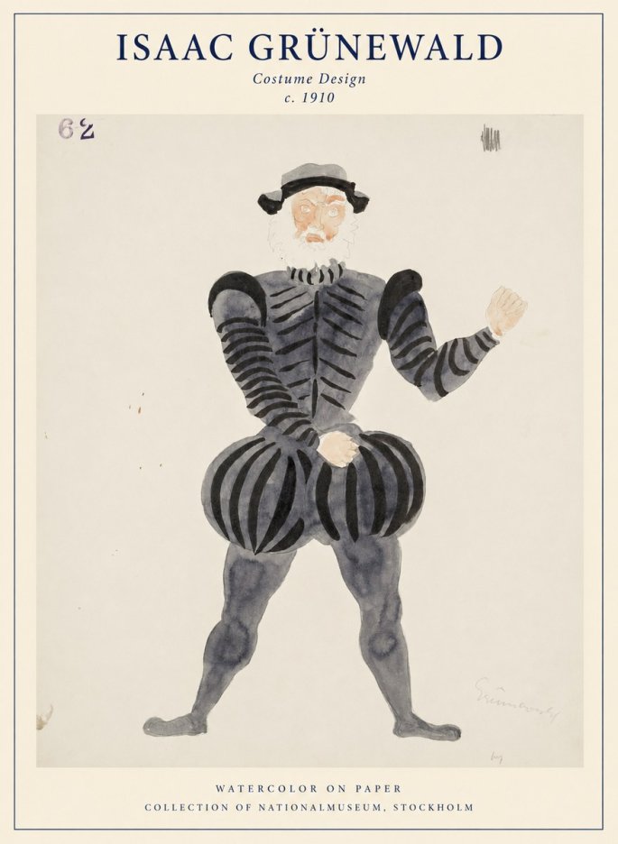 Isaac Grünewald Costume Design C. 1910 No1 - Juliste