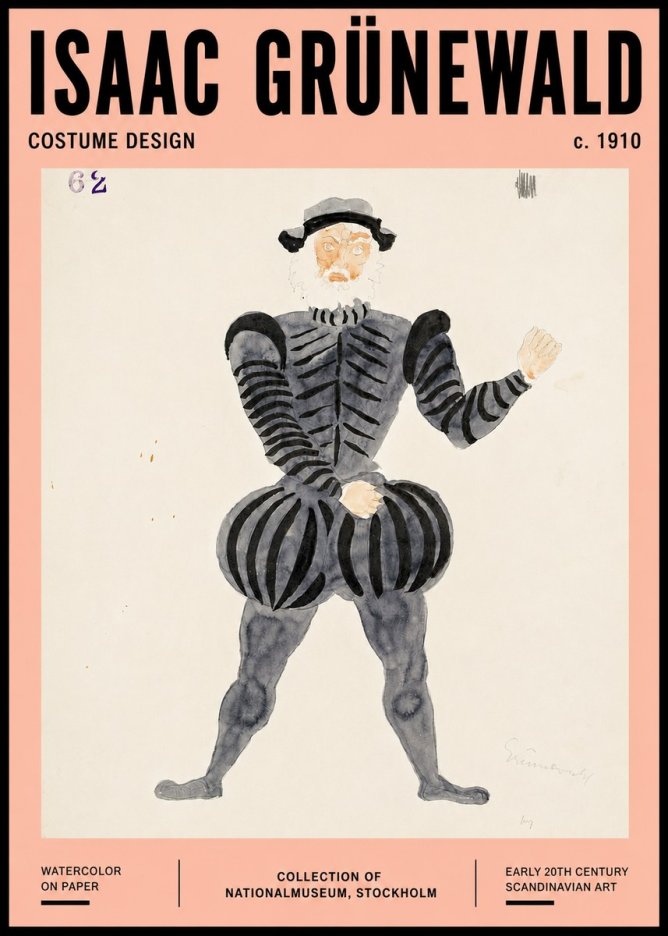 Isaac Grünewald Costume Design C. 1910 No5 - Juliste