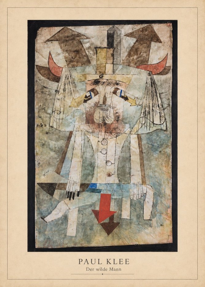 Paul Klee Der Wilde Mann No3 - Juliste