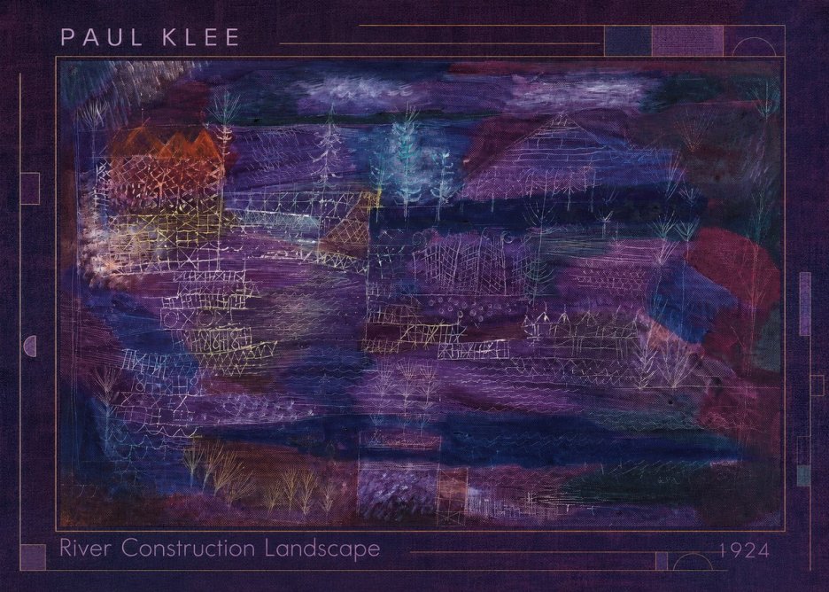 Paul Klee River Construction Landscape No1 - Juliste