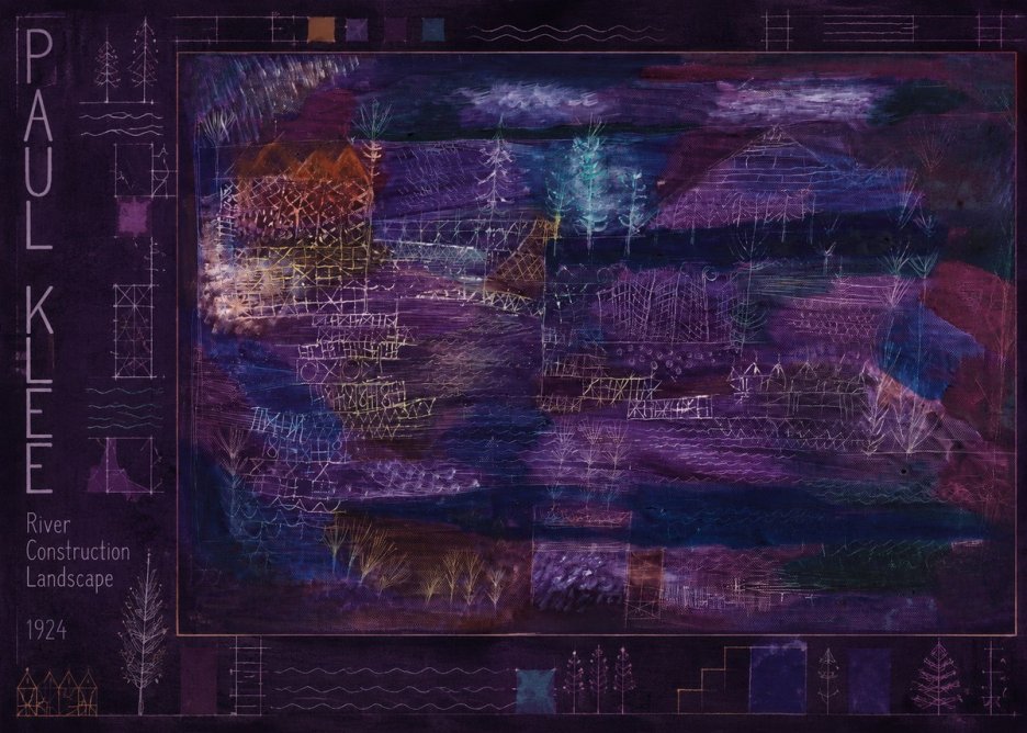 Paul Klee River Construction Landscape No3 - Juliste