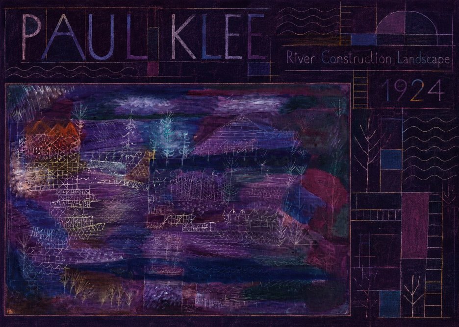 Paul Klee River Construction Landscape No6 - Juliste