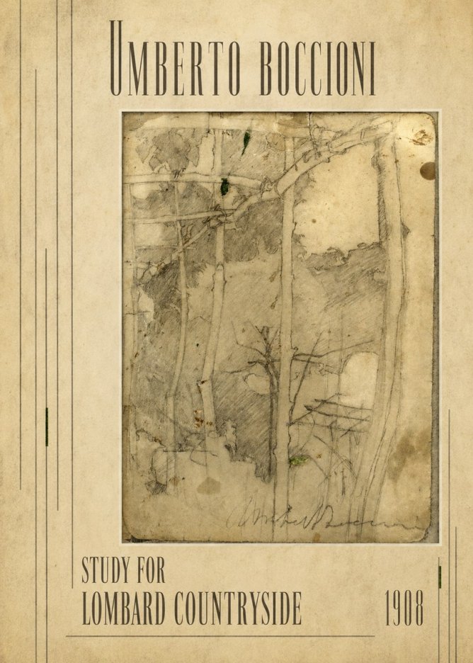 Umberto Boccioni Study for Lombard Countryside No2 - Juliste