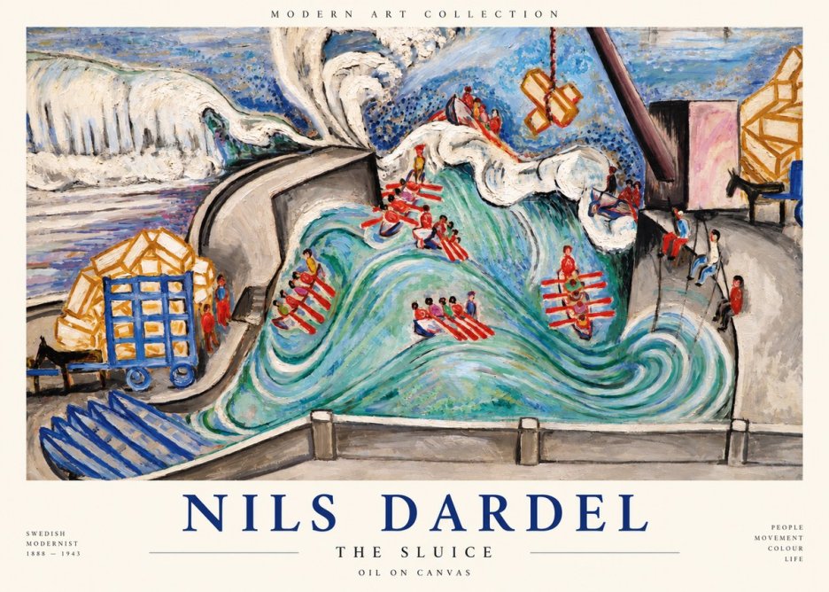 Nils Dardel The Sluice No1 - Juliste