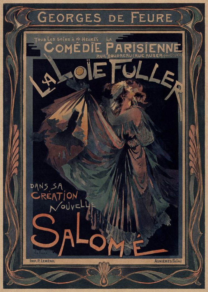 Georges de Feure La Loïe Fuller - Salomé III No1 - Juliste