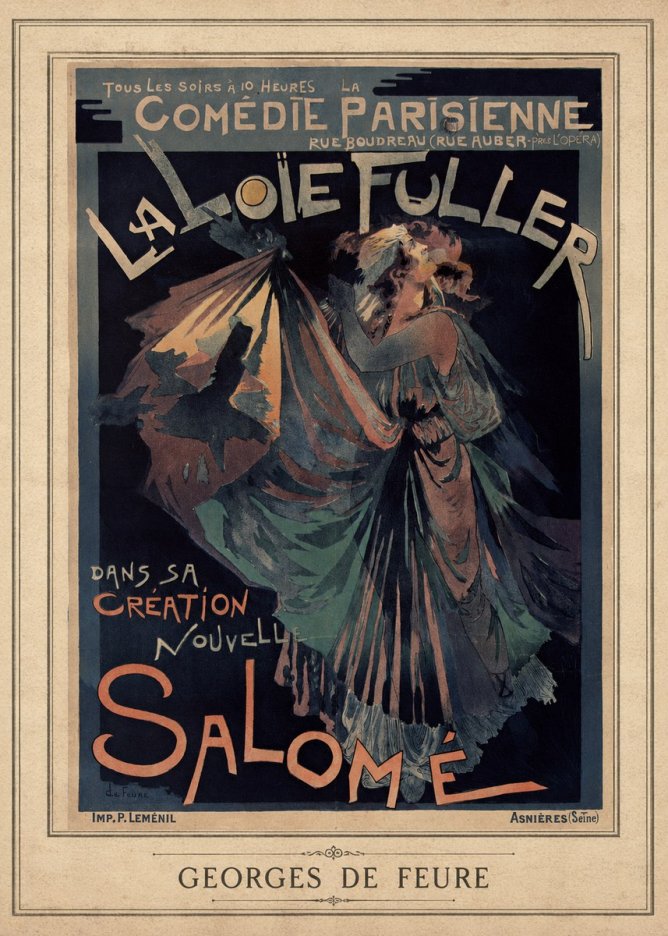Georges de Feure La Loïe Fuller - Salomé III No3 - Juliste