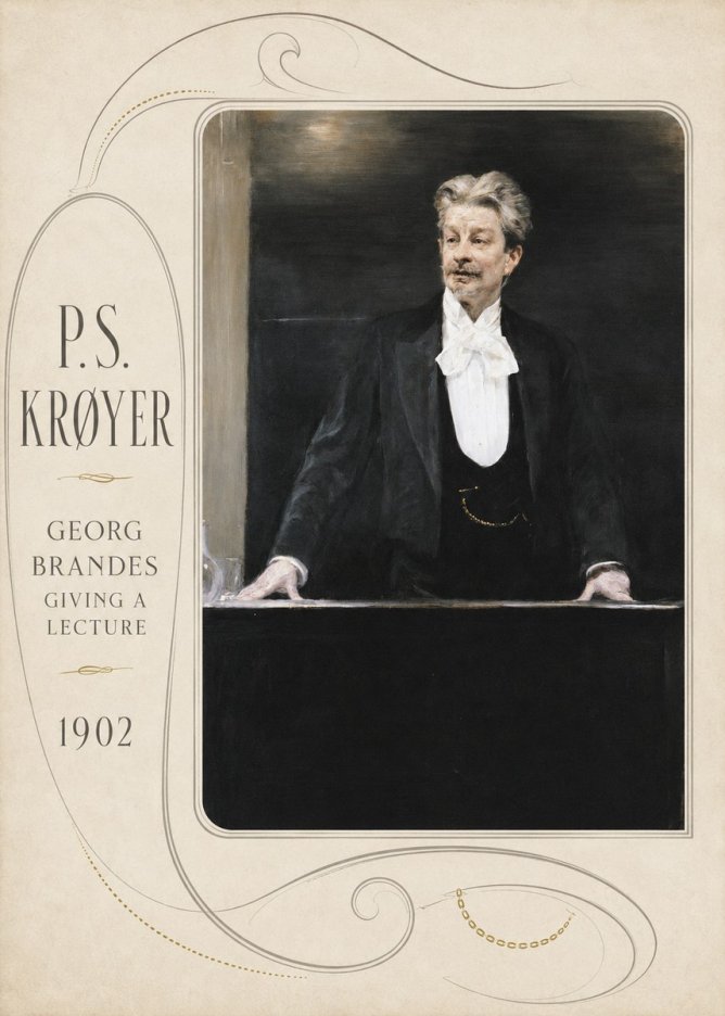 P.S. Krøyer Georg Brandes Giving a Lecture No4 - Juliste