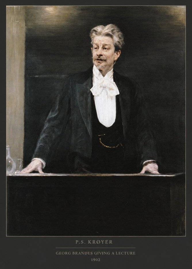 P.S. Krøyer Georg Brandes Giving a Lecture No6 - Juliste