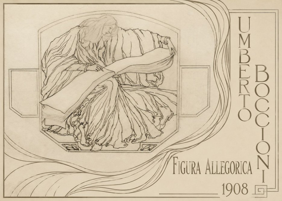 Umberto Boccioni Figura Allegorica No2 - Juliste