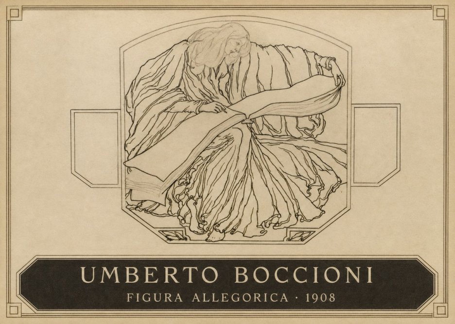 Umberto Boccioni Figura Allegorica No3 - Juliste