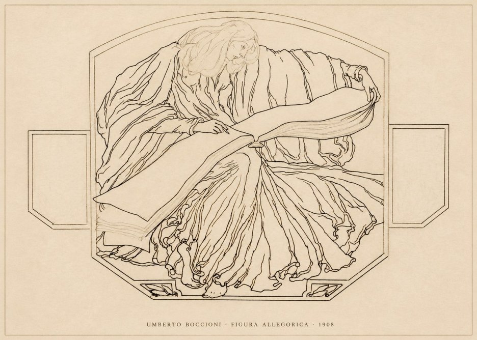 Umberto Boccioni Figura Allegorica No5 - Juliste