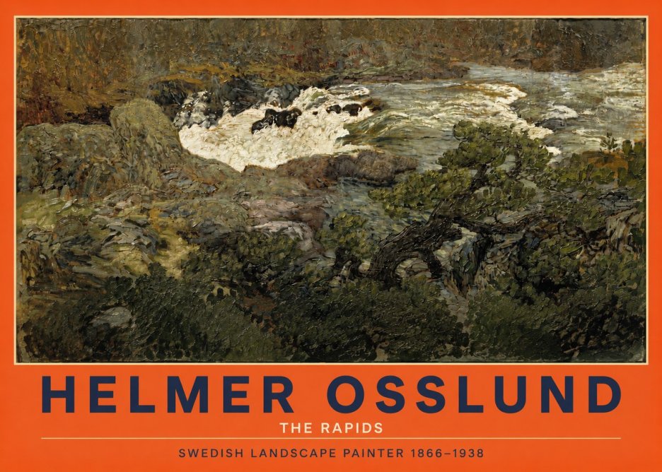 Helmer Osslund The Rapids No2 - Juliste