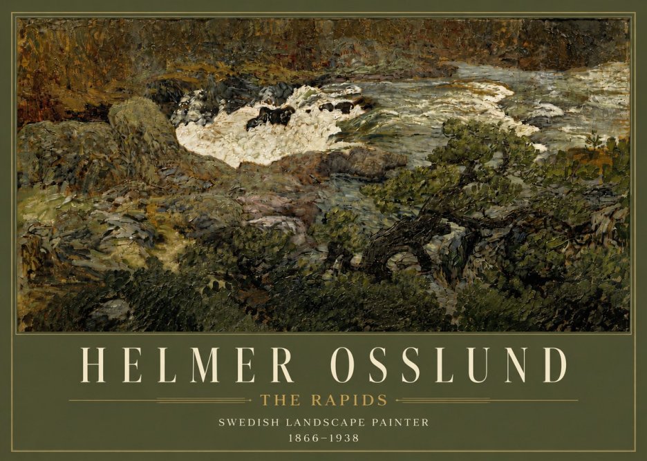 Helmer Osslund The Rapids No3 - Juliste