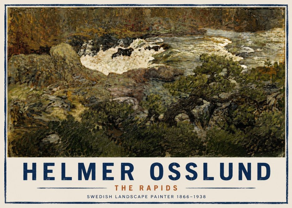 Helmer Osslund The Rapids No4 - Juliste