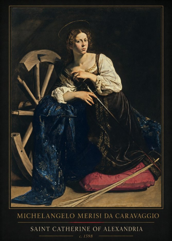 Michelangelo Merisi da Caravaggio Saint Catherine of Alexandria II No1 - Juliste
