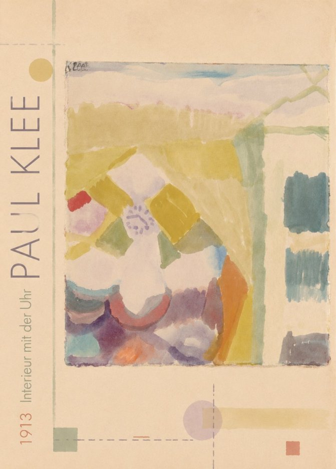 Paul Klee Interieur Mit Der Uhr I No2 - Juliste