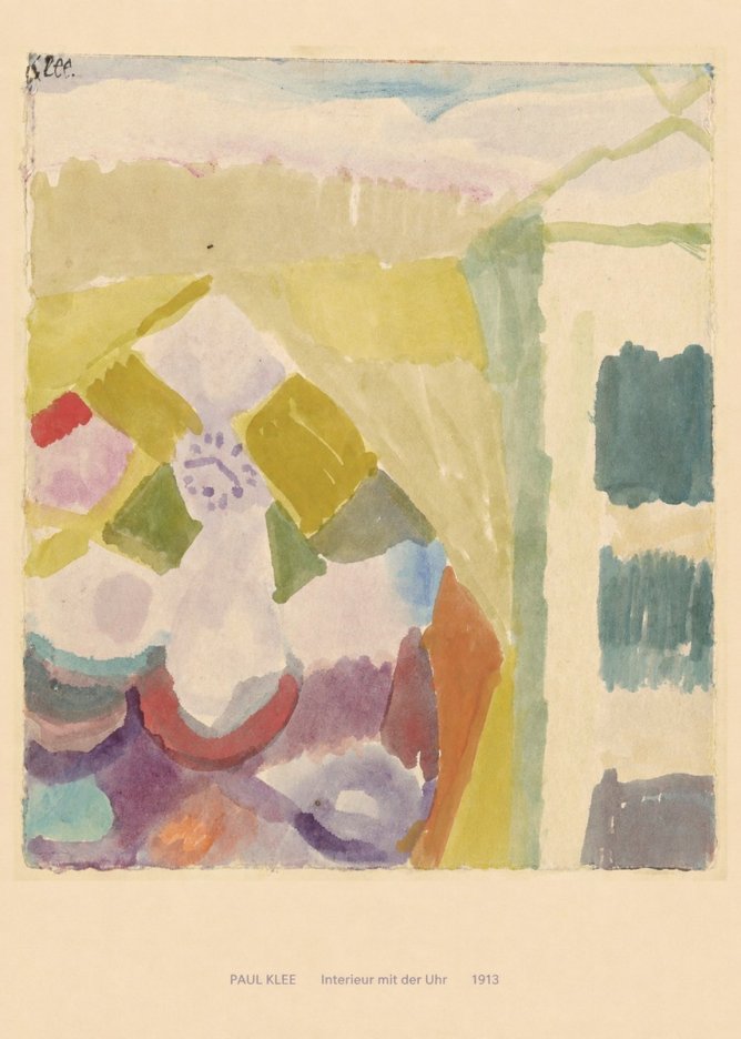 Paul Klee Interieur Mit Der Uhr I No6 - Juliste