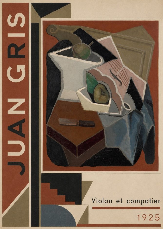 Juan Gris Violon Et Compotier No2 - Juliste