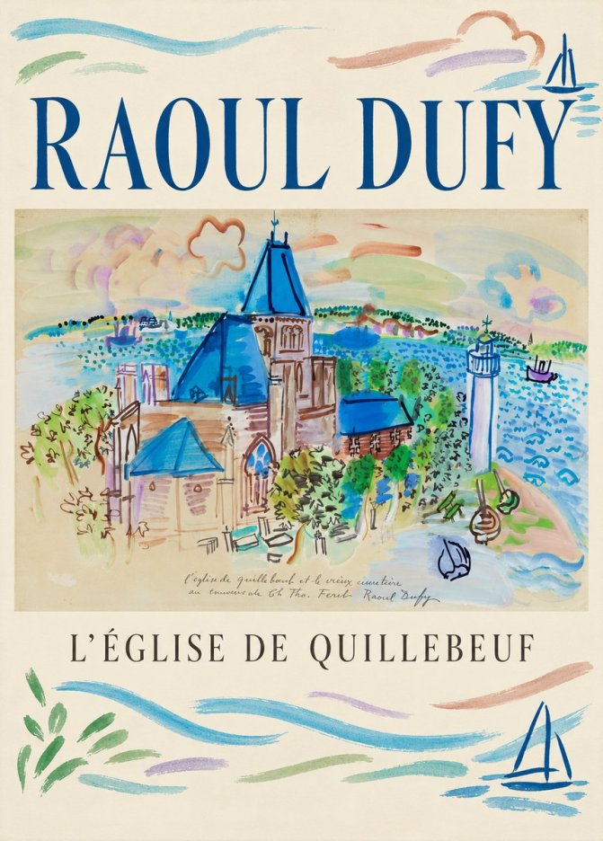 Raoul Dufy L'église De Quillebeuf No1 - Juliste