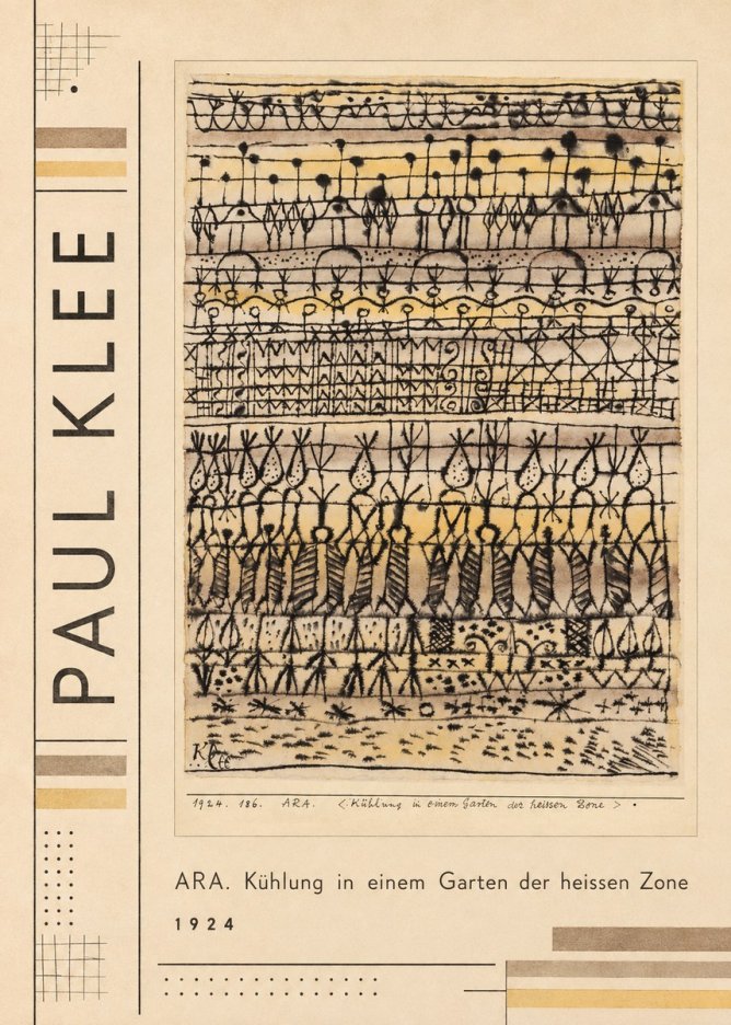 Paul Klee Ara. Kühlung in Einem Garten Der Heissen Zone No3 - Juliste