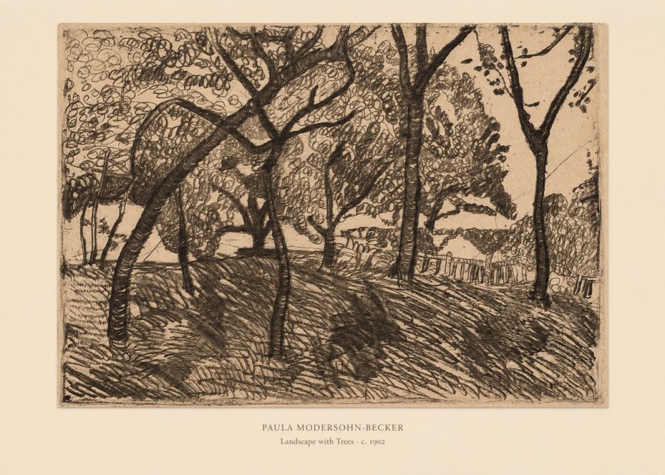 Paula Modersohn-Becker Landscape with Trees No6 - Juliste