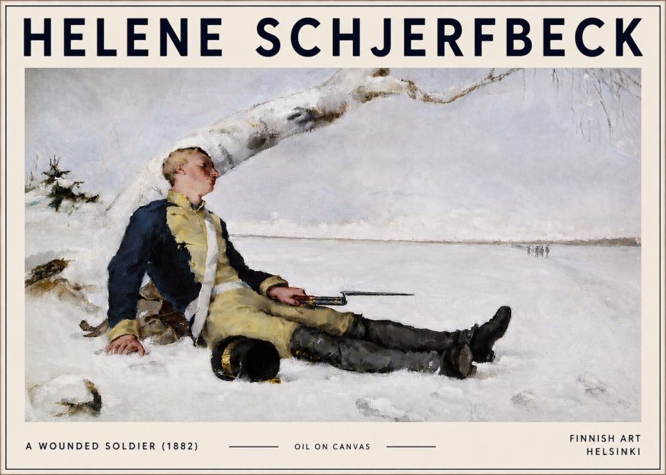 Helene Schjerfbeck A Wounded Soldier (1882) No6 - Juliste