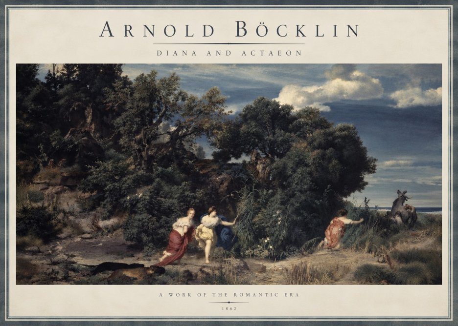 Arnold Böcklin Dianas Jagd No6 - Juliste